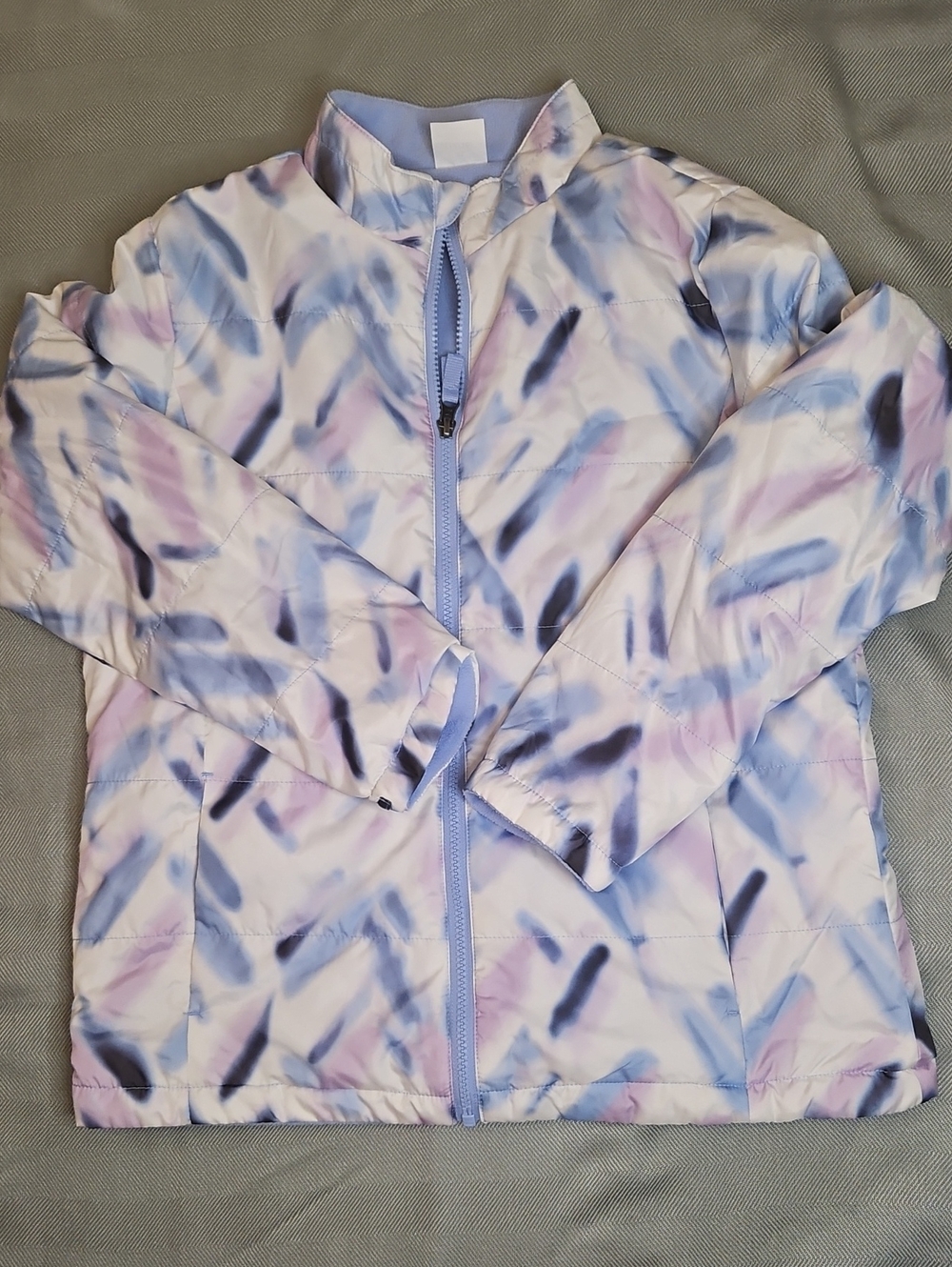Swiss Tech Kids Pastel Purple & Blue Tie-Dye Puffer Jacket